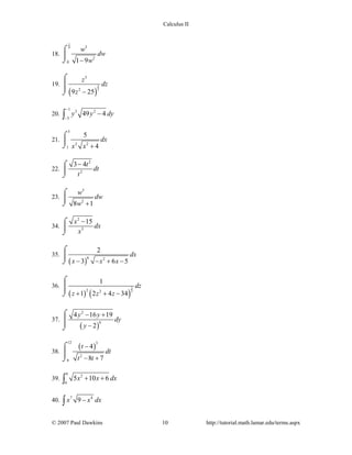 Calc 2 Math Examples Calc ii complete_assignments | PDF