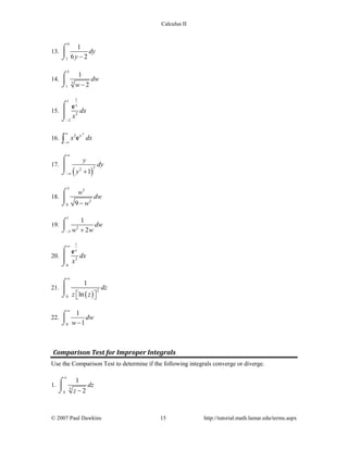 Calc ii complete_assignments | PDF