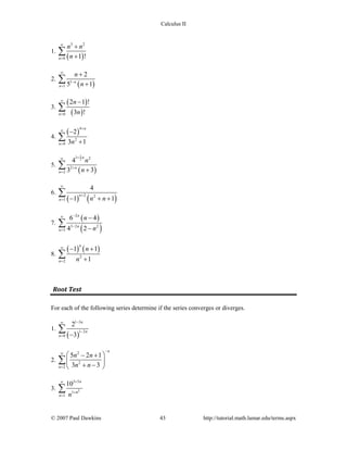 Calc ii complete_assignments | PDF