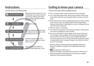 Samsung Camera i100 User Manual | PDF