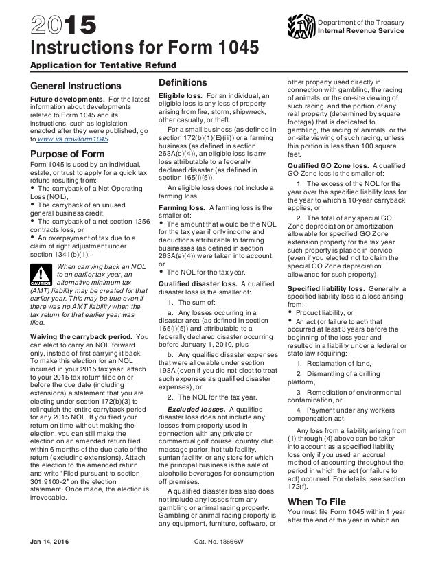 i1045 form 1045 schedule a example