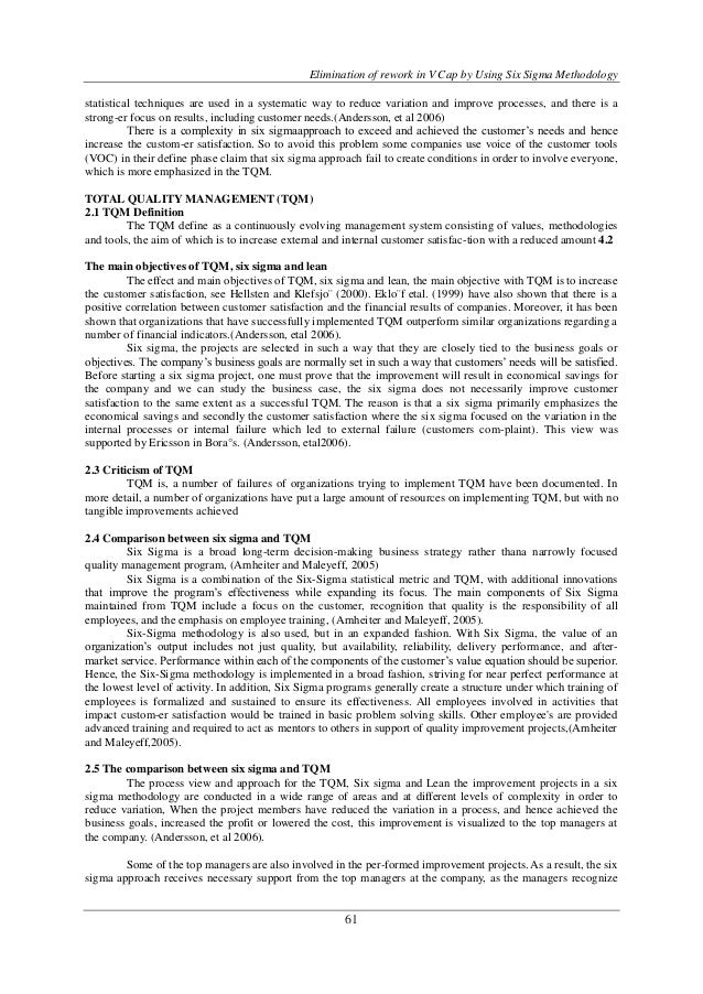 Buy six sigma dissertation