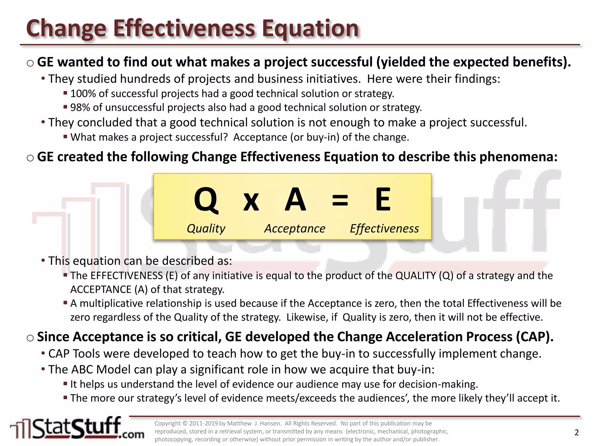 Change Acceleration Process (CAP) Model with Matt Hansen at StatStuff