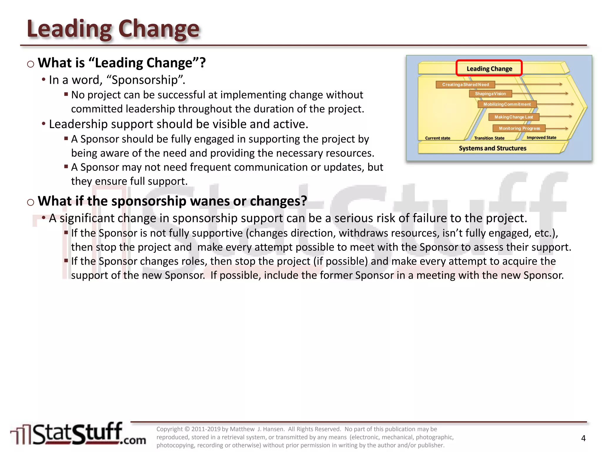 Change Acceleration Process (CAP) Model with Matt Hansen at StatStuff