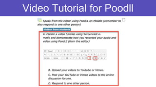 Video Tutorial for Poodll
 
