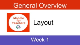 General Overview
Layout
Week 1
 
