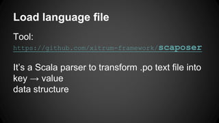 fr.po language file:
msgid ""
msgstr "Plural-Forms: nplurals=2; plural=n>1;"
msgid "I have one apple"
msgid_plural "I have %d apples"
msgstr[0] "J'ai une pomme"
msgstr[1] "J'ai %d pommes"
Singular/plural rule
Special key
 
