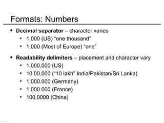 European Decimal Format Software Internationalization & Localization: Basic Concepts | PPT ...