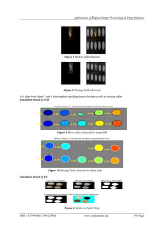 Application of Digital Image Processing in Drug Industry | PDF