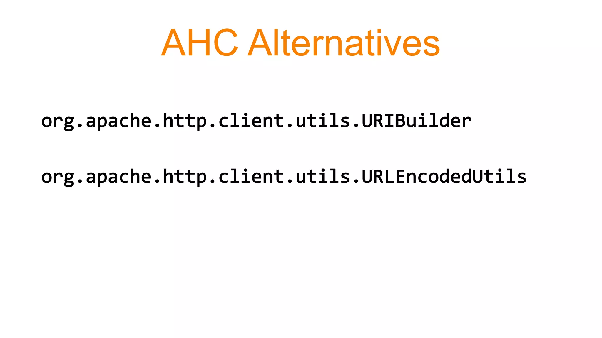 AHC Alternatives
 