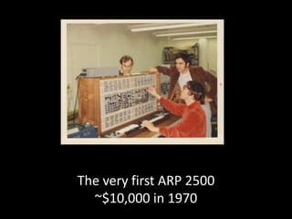 The very first ARP 2500
~$10,000 in 1970
 