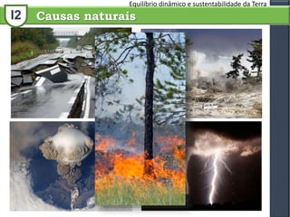 I2
Equilíbrio dinâmico e sustentabilidade da Terra
Causas naturais
 