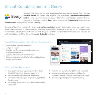 28
Social Collaboration mit Beezy
Microsoft SharePoint ist für viele Anwendungsfälle eine hervorragende Wahl. Ob über
virt...
