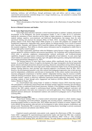 A Study on The Effectiveness of Project-Based Learning in Enhancing ...