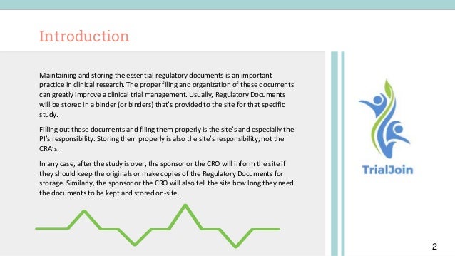 Essential Regulatory Documents in Clinical Trials