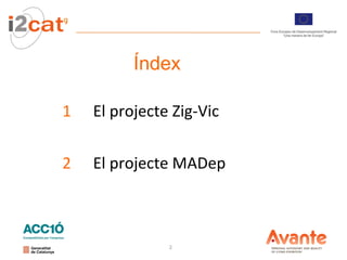 1 El projecte Zig-Vic 2 El projecte MADep Índex 2 