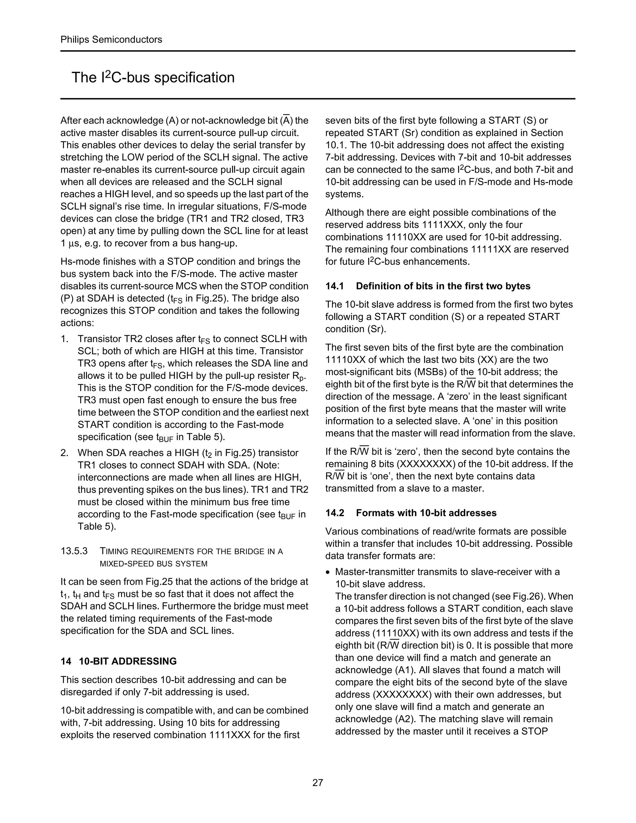 I2C bus specification version 2.1 | PDF