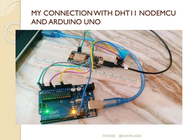 I2 c communication between nodemcu and aeduino with dht11 (1) | PPT