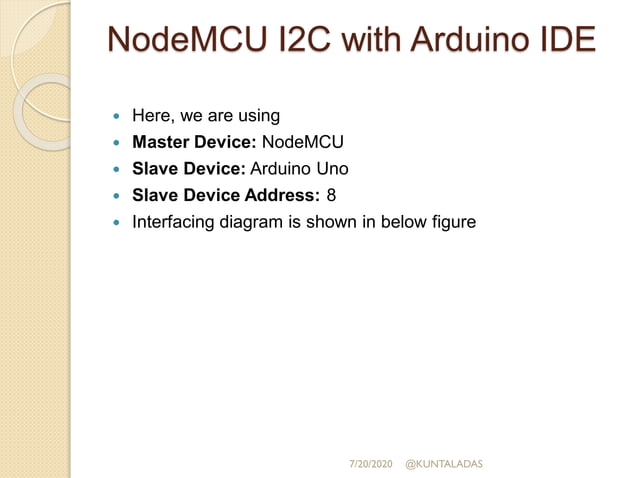 I2 c communication between nodemcu and aeduino with dht11 (1) | PPT