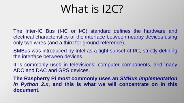 I2c interfacing raspberry pi to arduino | PDF
