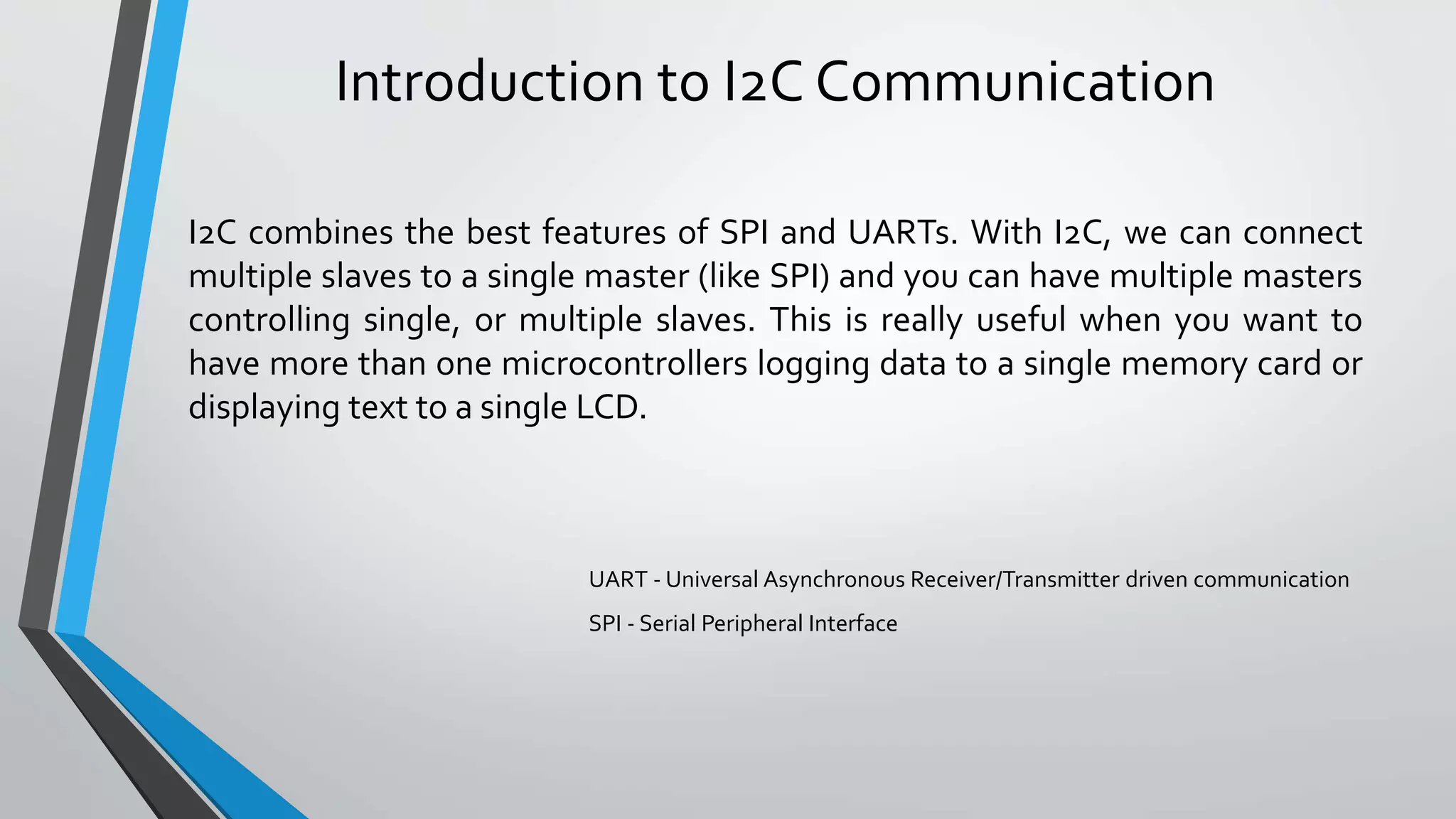 I2c protocol - Inter–Integrated Circuit Communication Protocol | PPTX