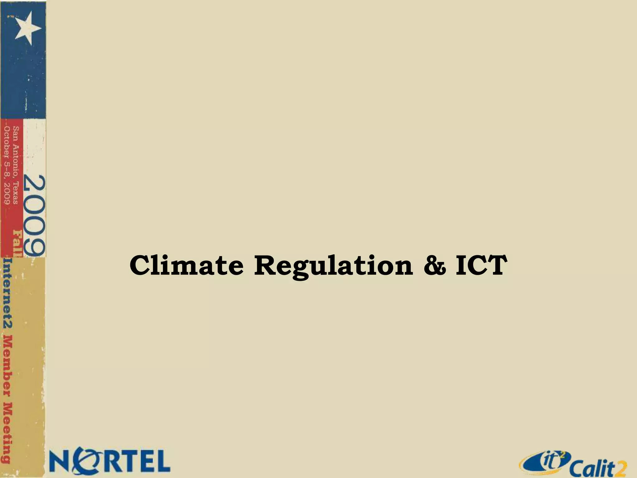 Climate Regulation & ICT