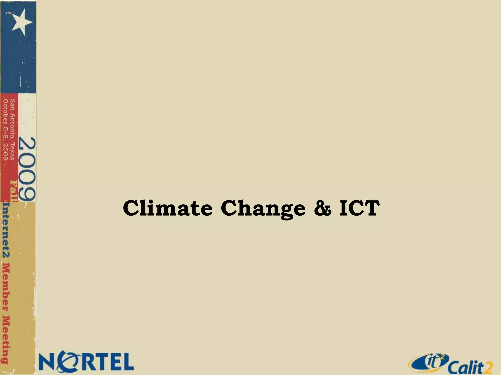 Climate Change & ICT