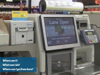 WhereamI?
WhatcanIdo?
WherecanIgofromhere?
 