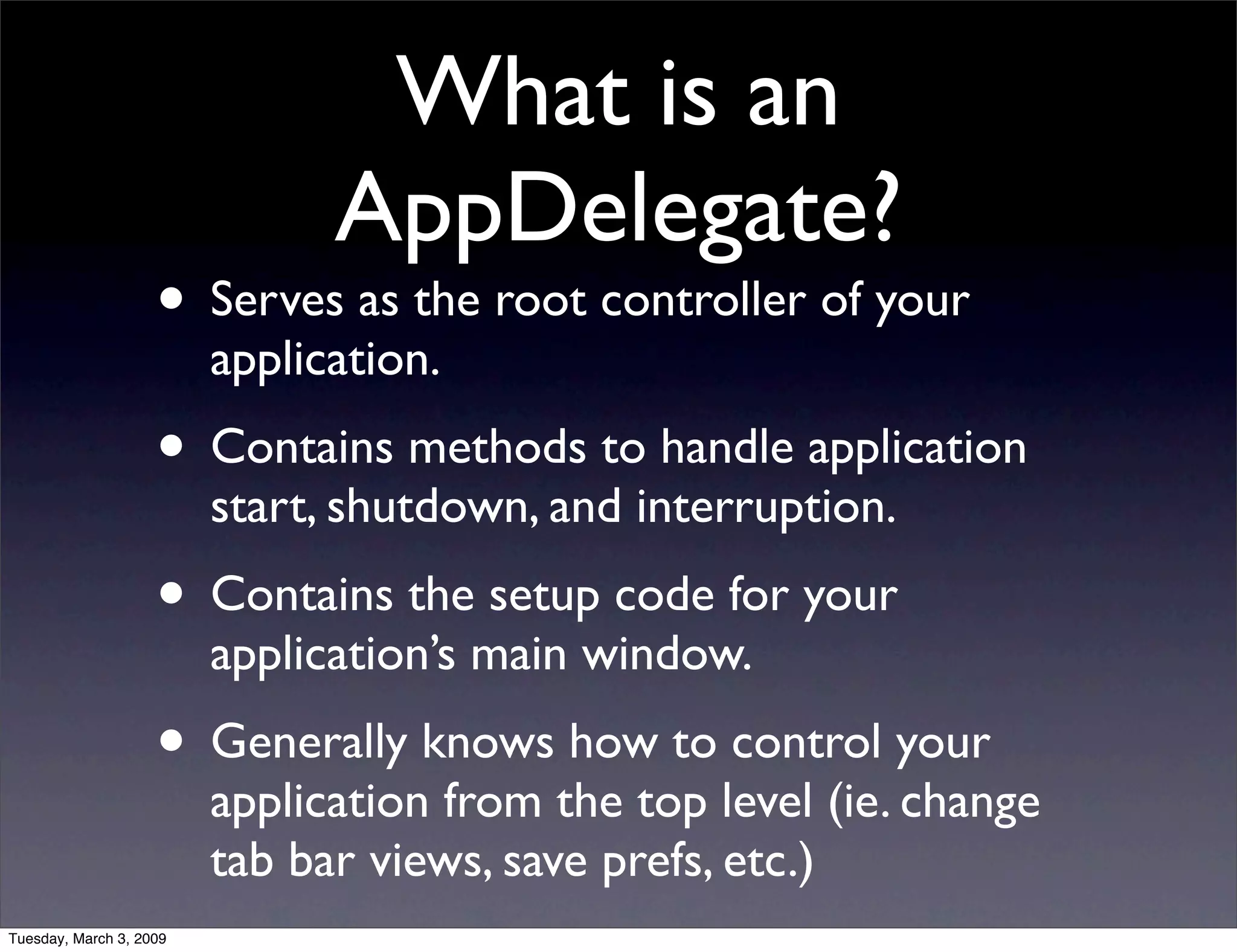 NSNotificationCenter vs. AppDelegate