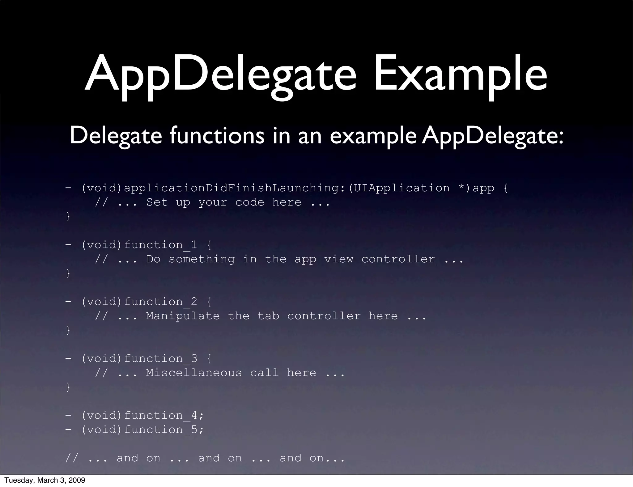 NSNotificationCenter vs. AppDelegate