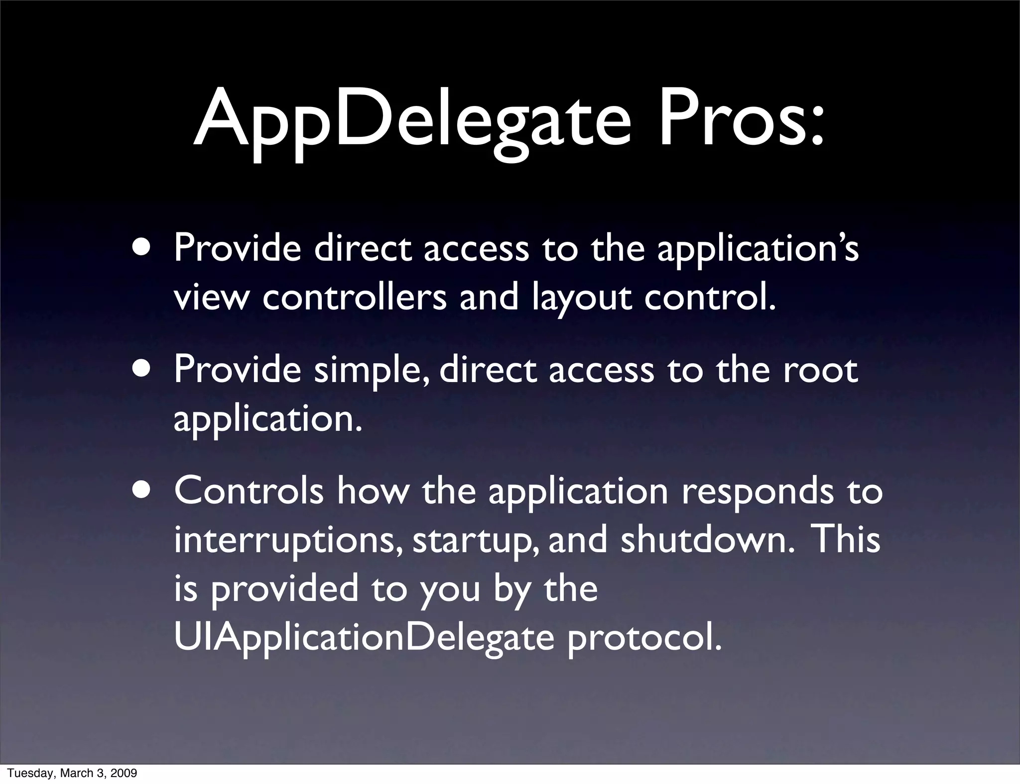 NSNotificationCenter vs. AppDelegate
