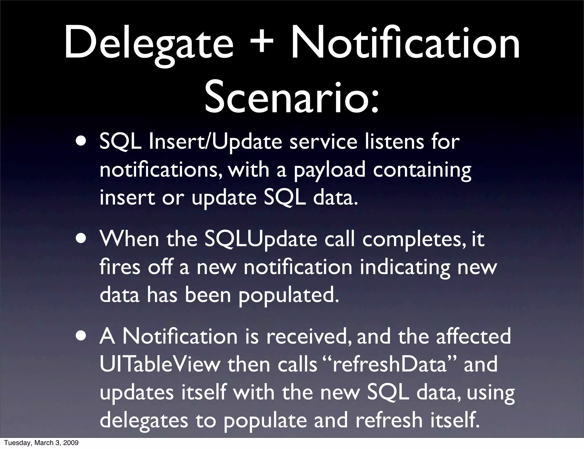 NSNotificationCenter vs. AppDelegate