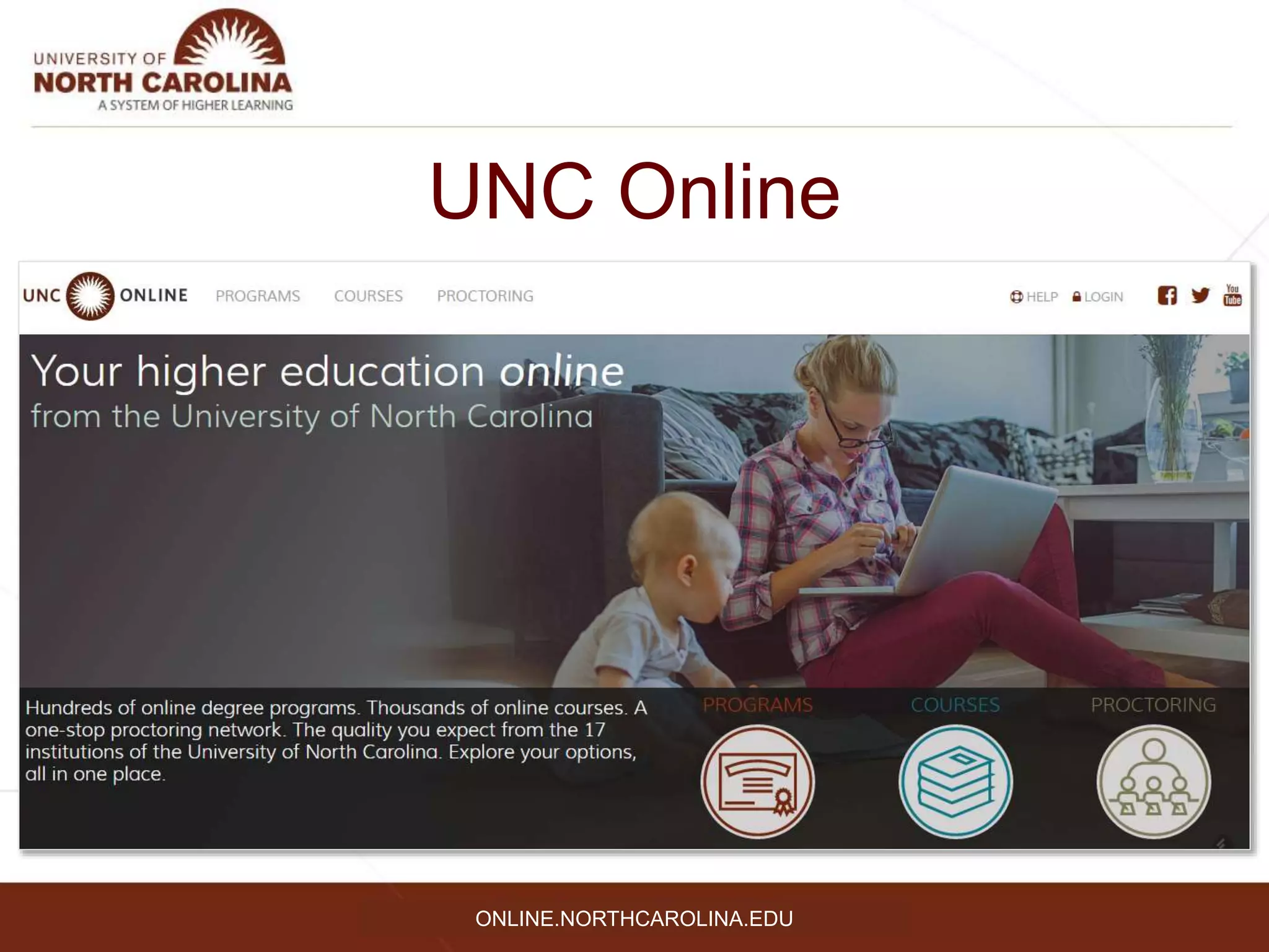 ONLINE.NORTHCAROLINA.EDU
UNC Online
 