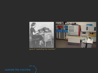 goal of “operating the machine.”




operate the machine
 