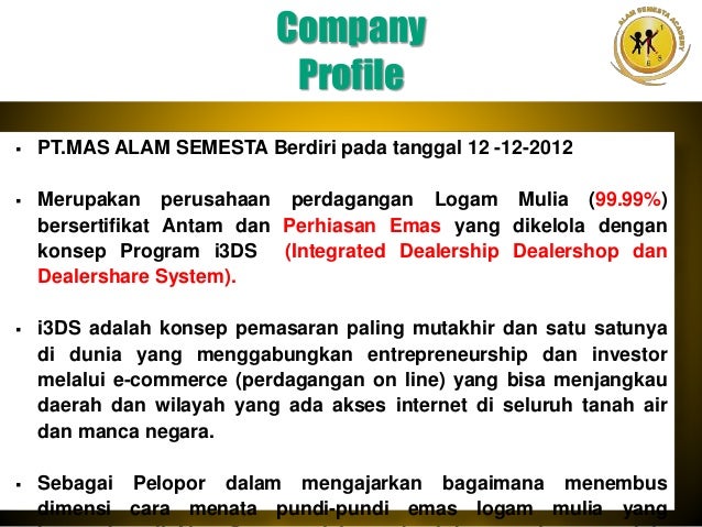 PT. Mas Alam Semesta www.kliklm.com presentation Logam 