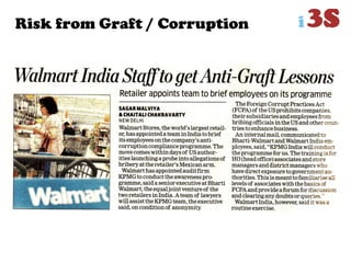 Risk from Graft / Corruption
 