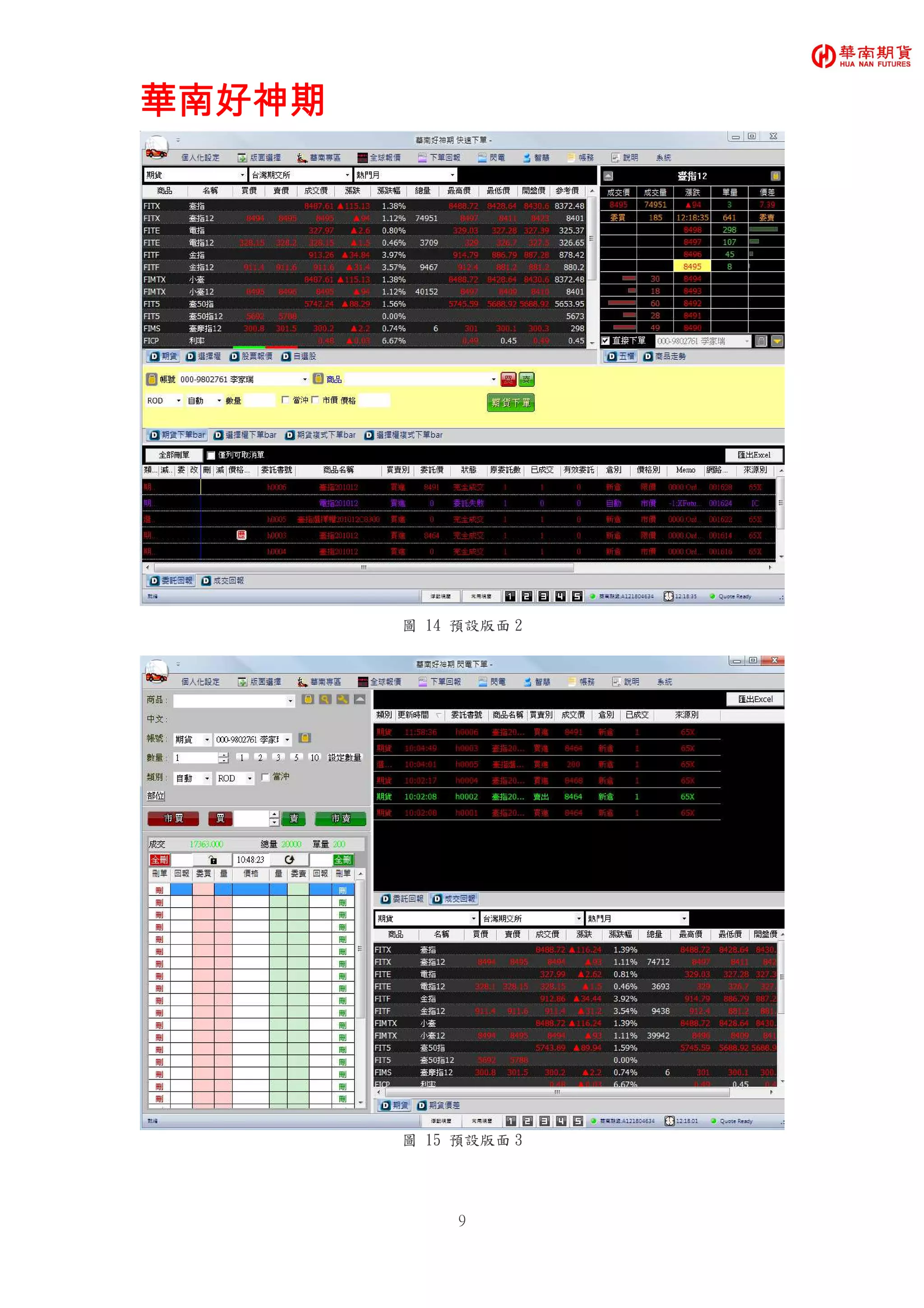 華南好神期華南好神期華南好神期華南好神期
9
圖 14 預設版面 2
圖 15 預設版面 3
 