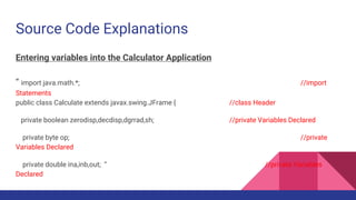 Java final project of scientific calcultor | PPT