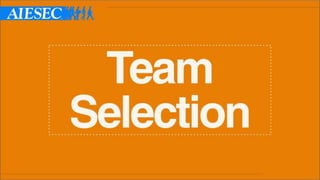 NSC2015 - Team selection