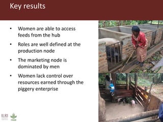 Gender equitable pig business hubs in Uganda 