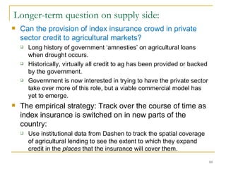 Interlinking credit and insurance