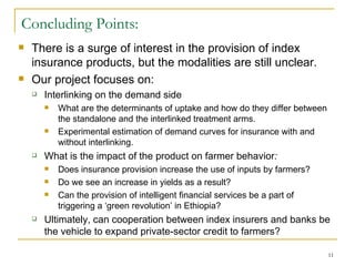 Interlinking credit and insurance
