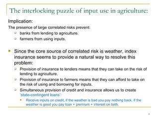 Interlinking credit and insurance