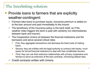 Interlinking credit and insurance