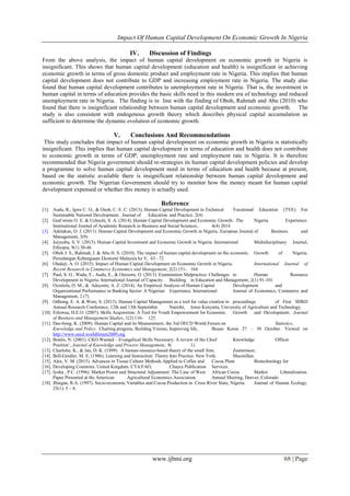 Impact of Human Capital Development on Economic Growth in Nigeria | PDF