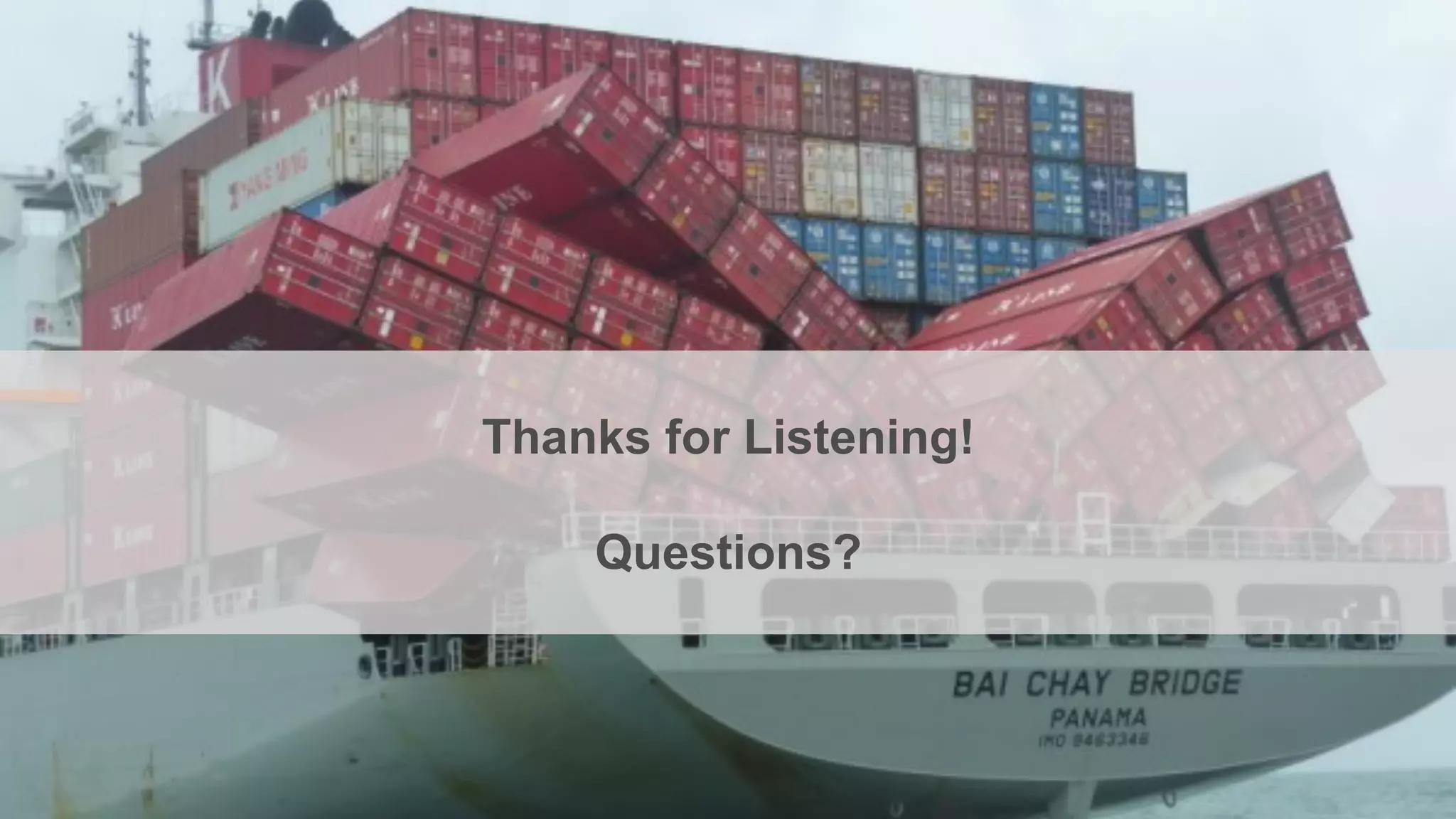 Thanks for Listening!
Questions?
 