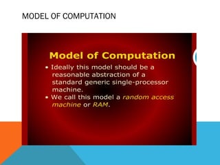 MODEL OF COMPUTATION
 