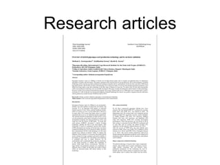 Research articles
 