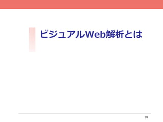 28
ビジュアルWeb解析とは
 