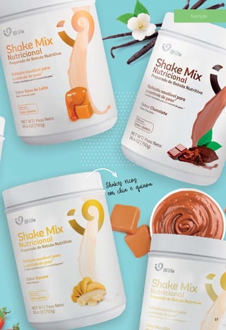 Shakes ricos
em chia e quinoa
37
Nutrição
 